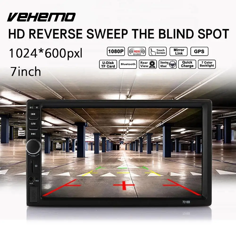 

Video Player Multimedia Player 7" Car MP5 Player Audio Automobile Bluetooth GPS Navigation Function 2Din 50W X 4 DC12V