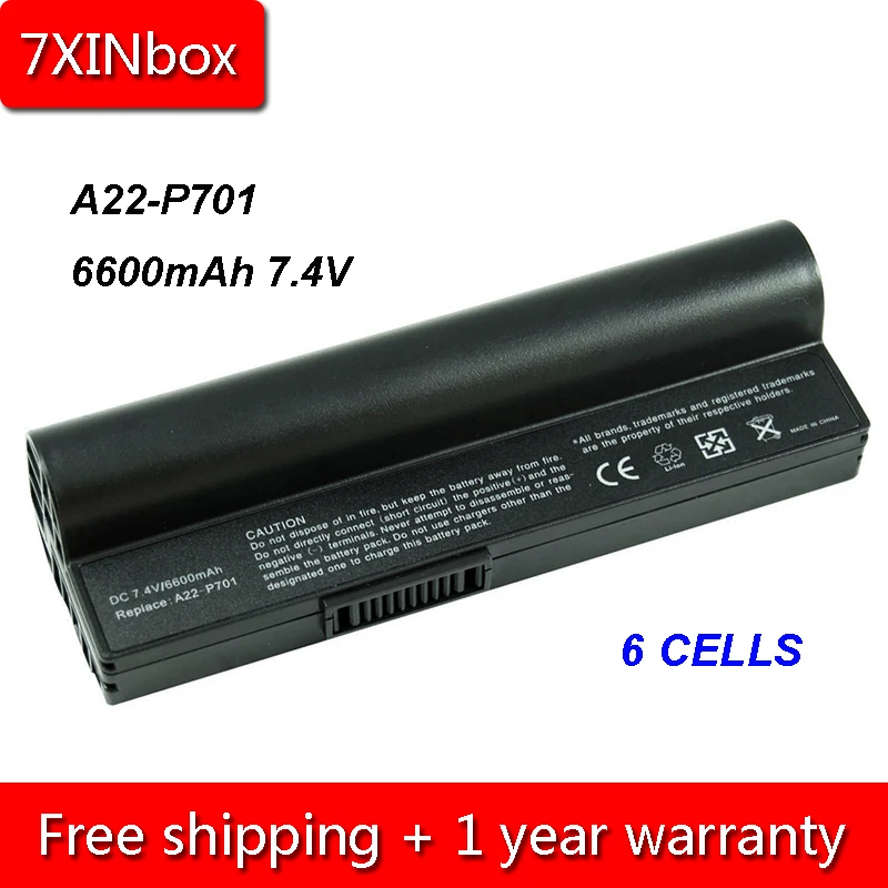 7XINbox 6cell 6600mAh 7 4 V Аккумулятор для ноутбука Asus Eee PC 2G 4G 8G 700 701 900 A22 P700 90