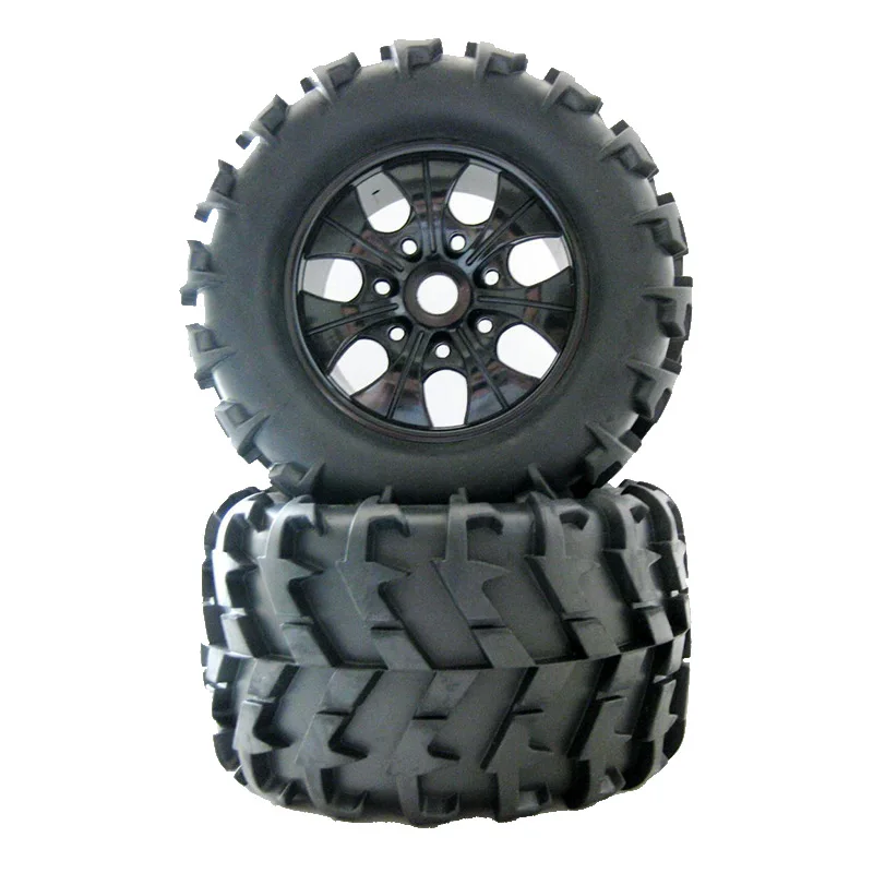 

4 Pieces 150mm Site truck tires Rubber Off-road vehicles have changed Bigfoot t Wheel Rims 17mm Hex Hub RC 1/8