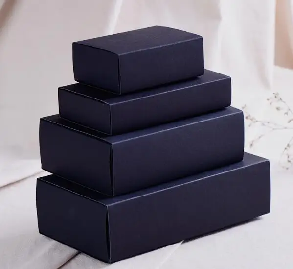 100 шт Быстрая на заказ черная упаковка картонная коробка черная упаковка подарочная коробка черный бумажный ящик коробки подарочная картонная коробка