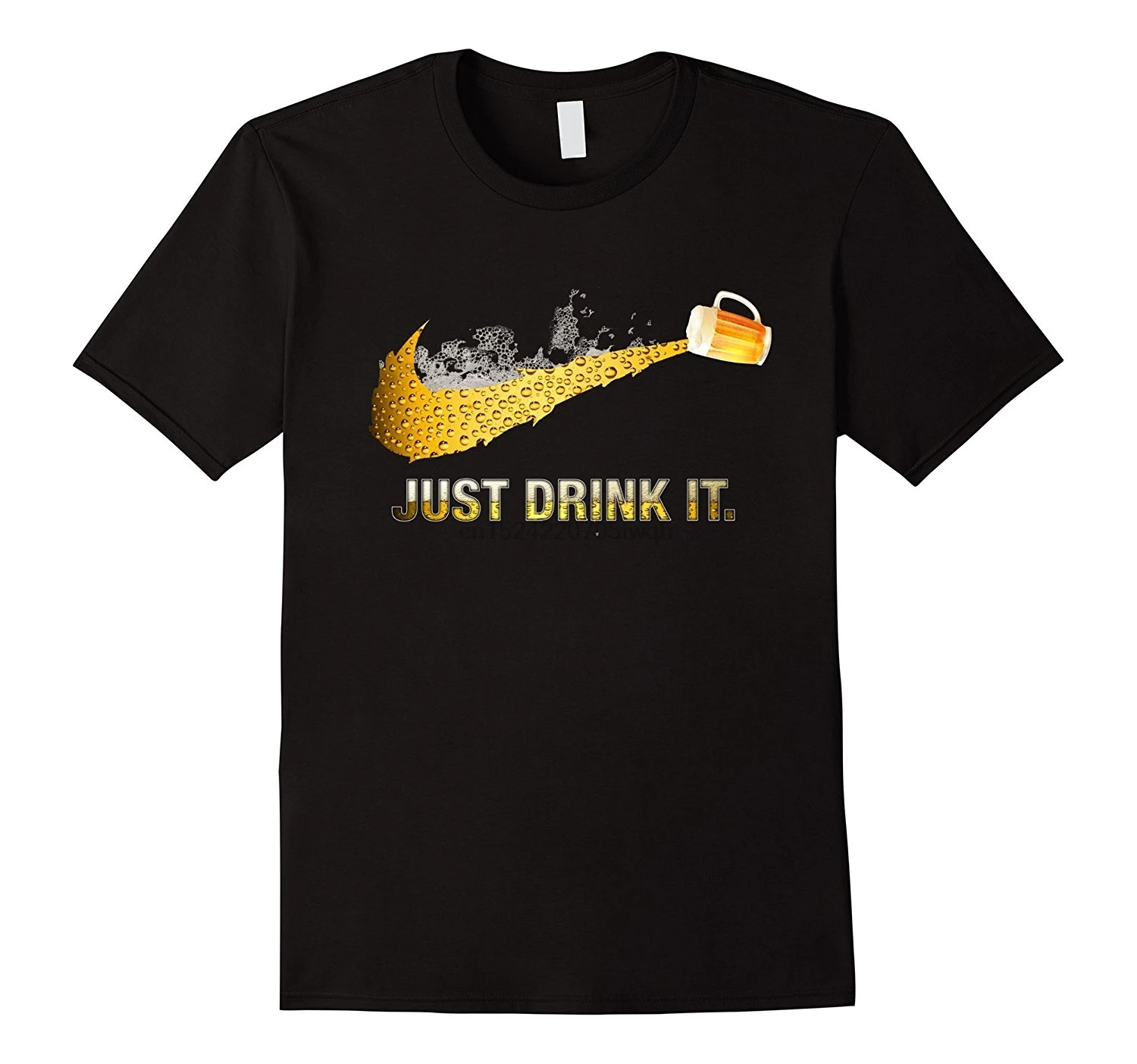 

Beer Just Drink It T Shirt T Shirt Men Black Short Sleeve Cotton Hip Hop T Shirt Print Tee Shirts New Arrival Men