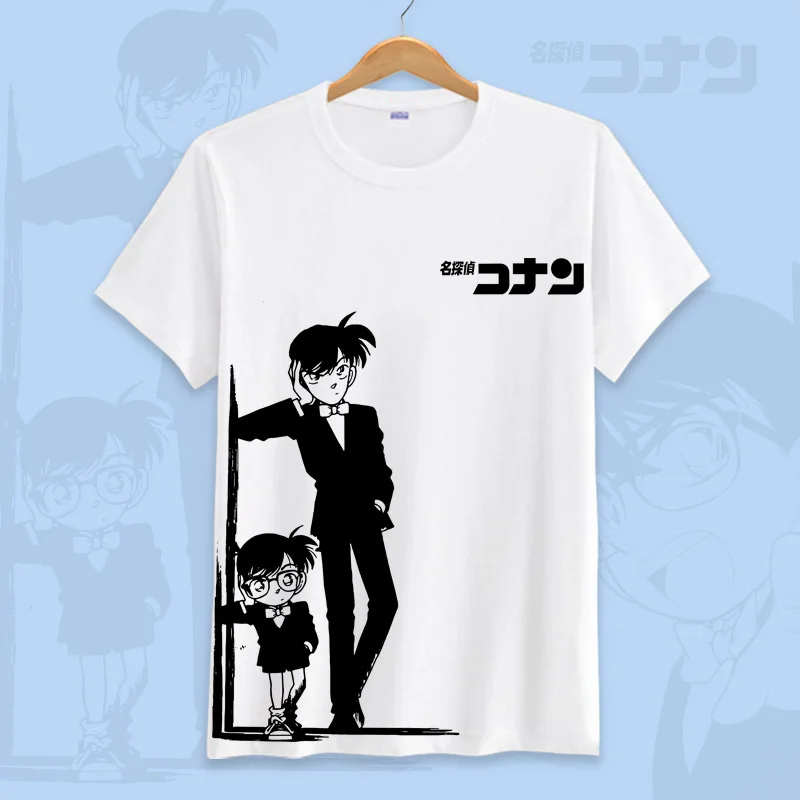 Женская и мужская футболка с коротким рукавом в стиле аниме Detective Conan уличная