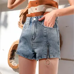 Inplusni для женщин горячие шорты для 2019 новые летние высокая талия Корейская версия диких джинсовые шорты женские шорты