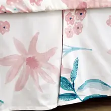 Детская кроватка Юбка Пыль рюшами для маленькие девочки и мальчики постельные принадлежности наборы(акварель