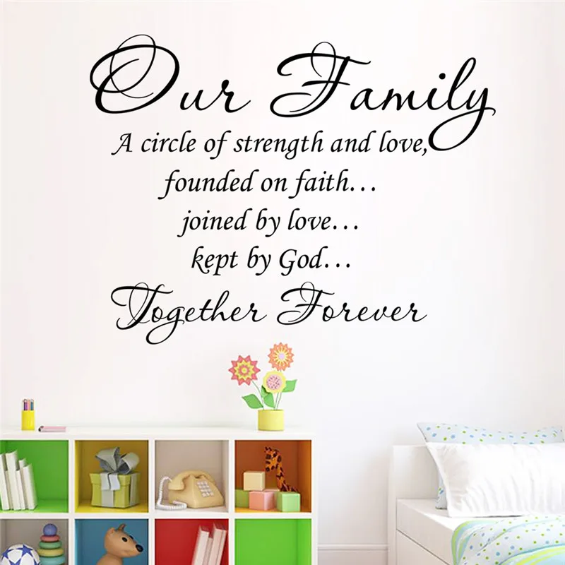 Family DIY Removable Art Vinyl Quote Wall Stickers Decal Mural Home Kids 2018