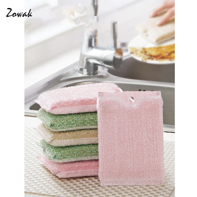 

Kitchen Wash Sponge Dish Washing Scrubber Pot Pan Bowl Cooking Tool Cleaner Dishwashing Sponges Cookware Bathroom Double Side