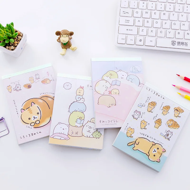 6 sets/lot,Notepad Cute Stationery Corner creature kawaii sticker