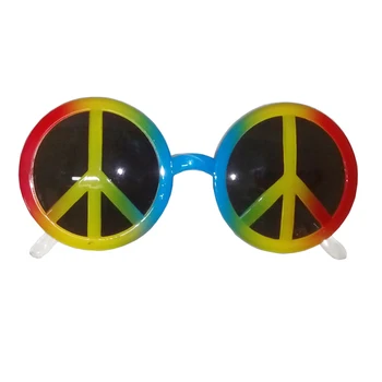 

2pcs/lot Free Shipping Wholesale Party Decoration Colorful Peace Design For Men And Women Round Glasses Peace Sunglasses