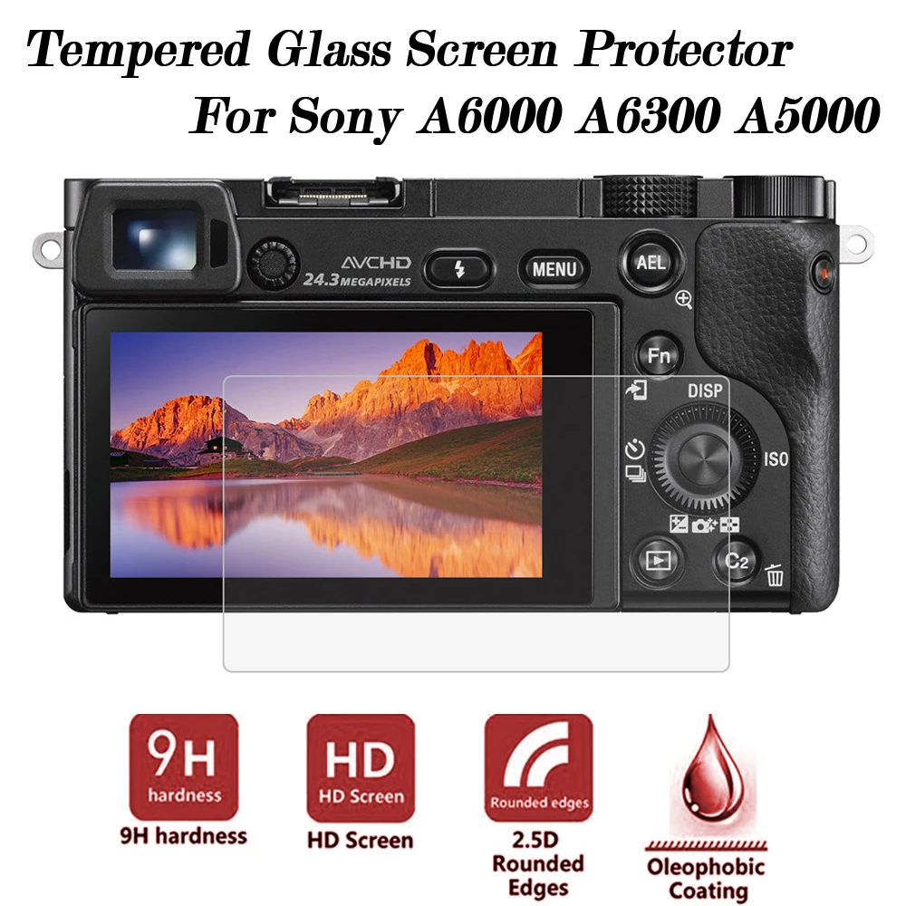 

Protective Glass For Sony A6000 A6300 A5000 Tempered Glass Screen Protector On The Camera Bubble Free Ultra Slim Protect Film 9H