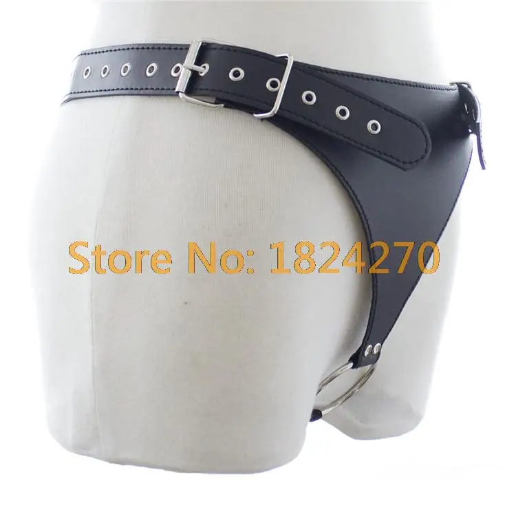 Sexy Mens Faux Leather Panties with Metal Cock Ring Black Sex Fetish Sex Bondage Restraint Harness Sexy Lingerie for Men