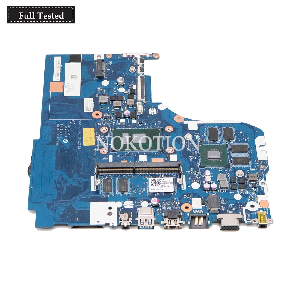 NOKOTION 5B20M31226 CG413 CG513 CZ513 NM-A981 ل lenovo 510-15IKB اللوحة المحمول SR2ZU I5-7200U DDR4 HD 620 غيفورسي 940MX