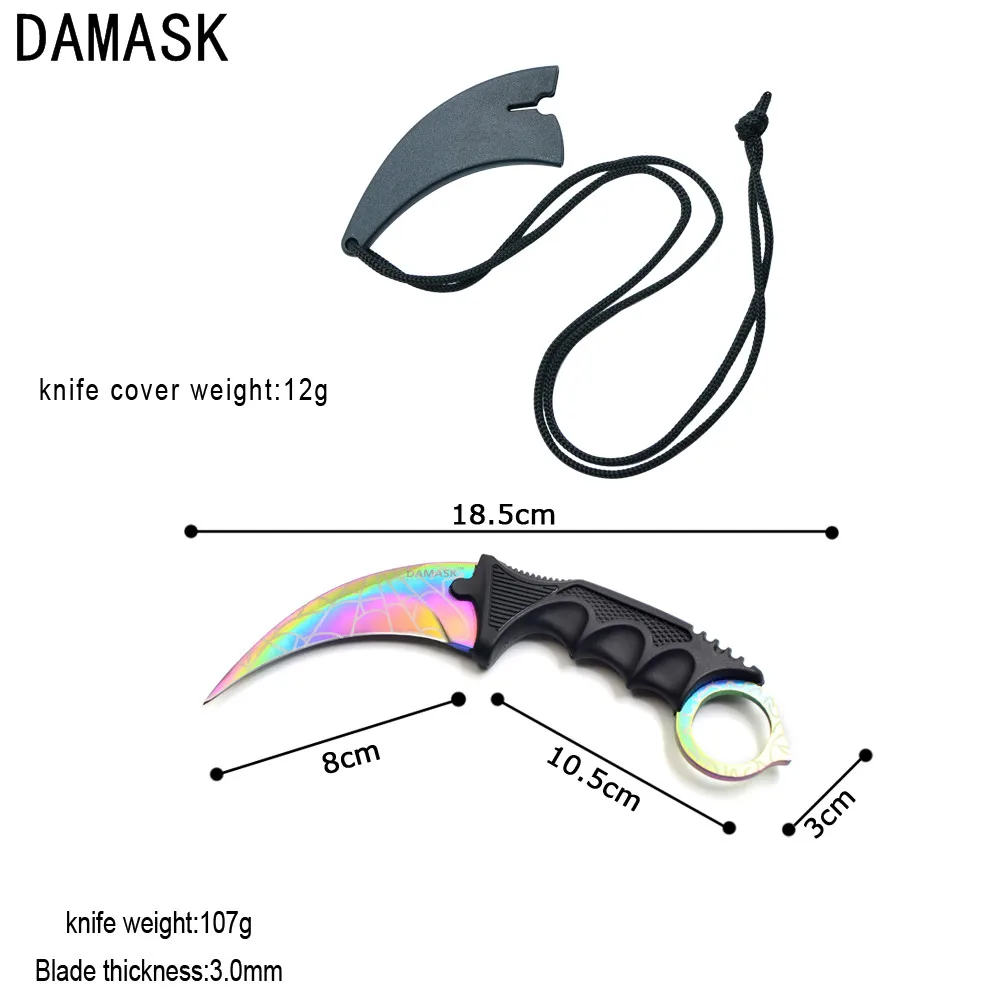 Дамасской бренд исчезают лезвие csgo Counter Strike Ножи Karambit Открытый выживания Кемпинг