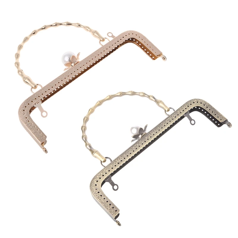 

New Hot 20cm Metal Square Flower Purse Bag Clasp Lock Clip Bags Making Crafts DIY