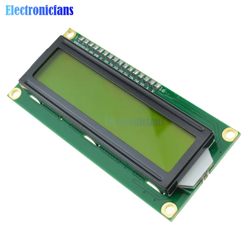 ЖК экран для Raspberry Pi Желтый/Синий дисплей 1602 черный свет 16x2 символ модуль 3 В HD44780