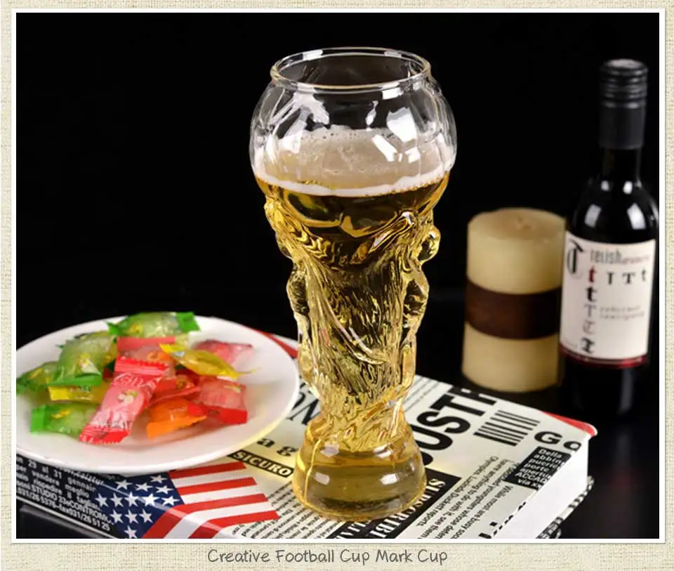 450ml Large Glass Coffee Mug Travel Coffee Cups and Mugs Hercules SoccerFootball Transparent Creative Milk Drink Water Beer Mug (1)