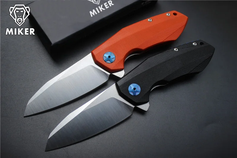 

MIKER 0456 folding knife D2 blade G10 handle(3 color) pocket knife outdoor camping hiking EDC hand tools hunting knife