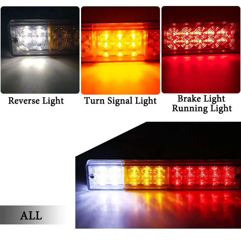 2 шт. 12 V/24 V грузовик задние фонари 46 светодиодный стоп задний стоп-сигнал заднего хода поворота Индикатор ATV автомобилей Ван прицеп задние фонари Водонепроницаемый