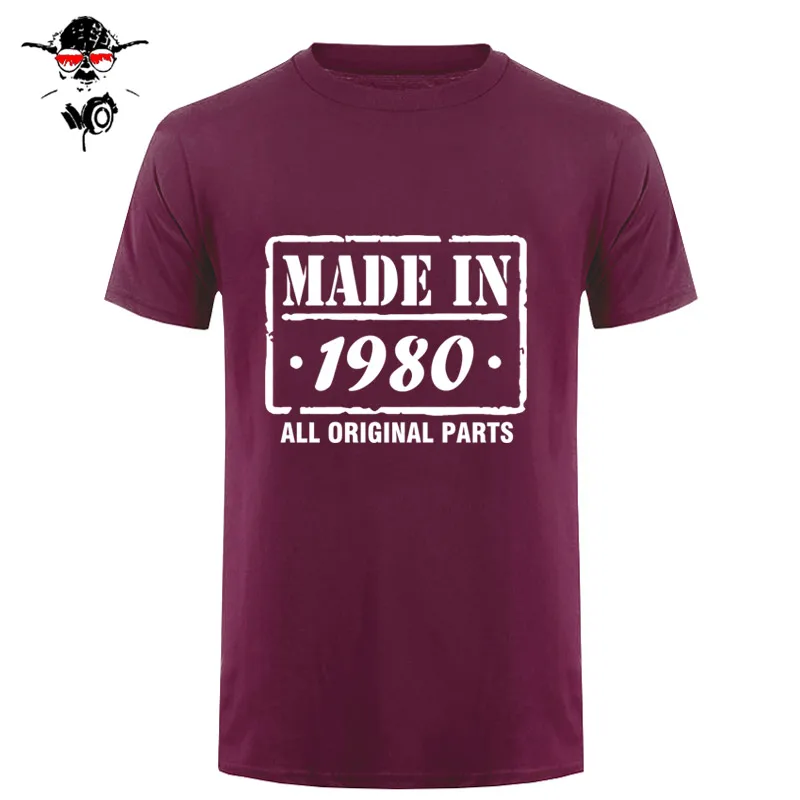 32rd Birthday T Shirt Made In 1980 Mens Funny T SHIRT mens clothing