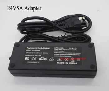 

24v 5a 120w led light transformer ac100-240v to dc24v power adapter for computer and led strip