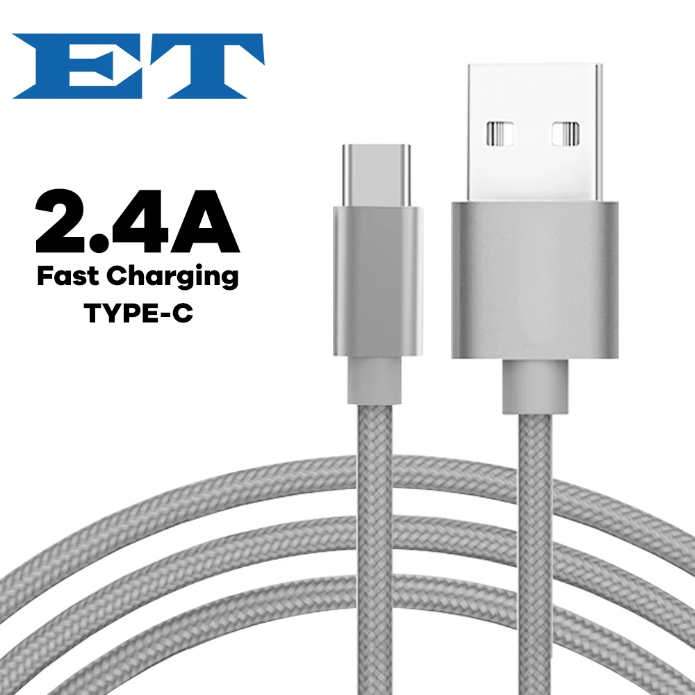 E T 2.4A usb type C кабель для быстрой зарядки type-C для Xiaomi mi9 красный зарядный провод для мобильного телефона USB C кабель для samsung S9 S8mi кабель