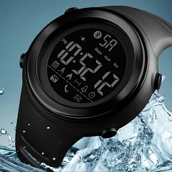 

New Men's Smartwatch Bluetooth Fitness Pedometer Calorie Digital Sports Watches Waterproof Message Call Remind Smart SKMEI