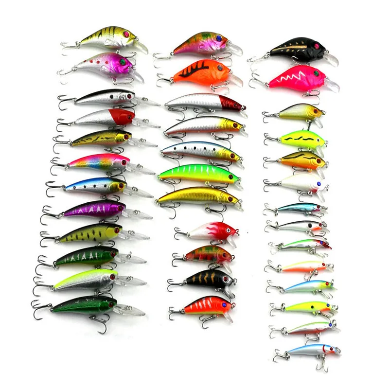 37PCS New hot 3D eyes Plastic artificial baits seawater fishing bait