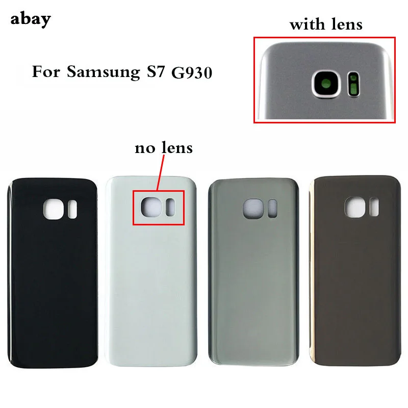 Задняя стеклянная крышка аккумулятора для SAMSUNG Galaxy S7 G930F Корпус задней двери с/без