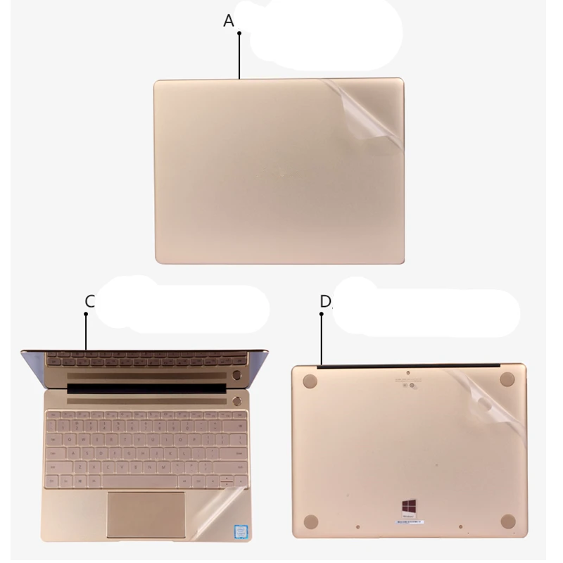 Black Carbon Laptop Sticker for Huawei MateBook E 12 D 15.6 inch Notebook Vinyl Decal Laptop Skin for Matebook X 13.3 X Pro 13.9 - Image 2