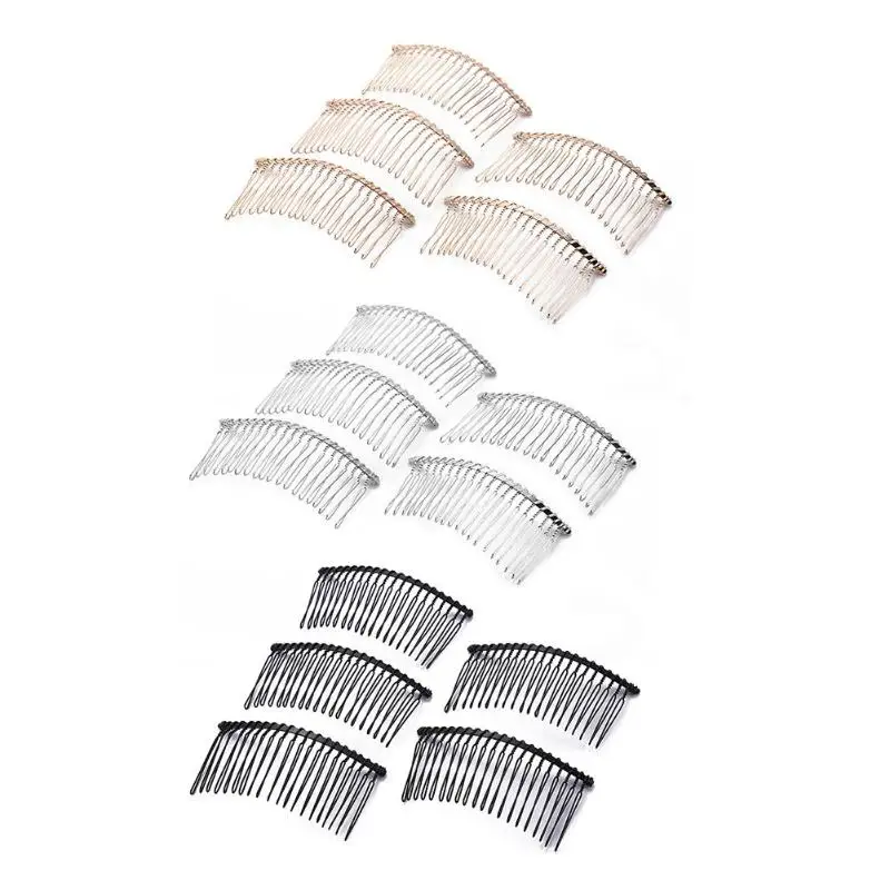 5 шт./лот шпилька расческа-вилка тонкие зубья свадебные аксессуары для волос из металла гребни для волос DIY Стайлинг Аксессуары