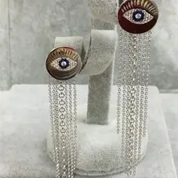 Подходит для ожерелья Монако ювелирные изделия с женские вечерние украшения подарки партии Шарм 925 пробы серебро Циркон тайна глаз