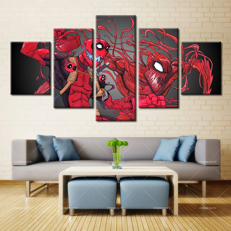 5 panel Modern Home Art Wall HD Picture Canvas printings Living Room Decoration Theme The aliens413 | Дом и сад