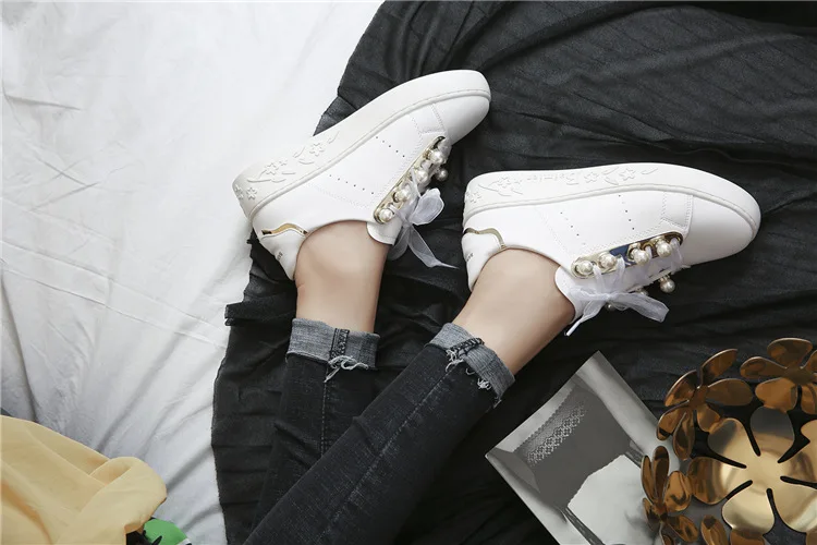 2019 Marca Ulzzang Pequenos Sapatos Brancos LadiesGirls
