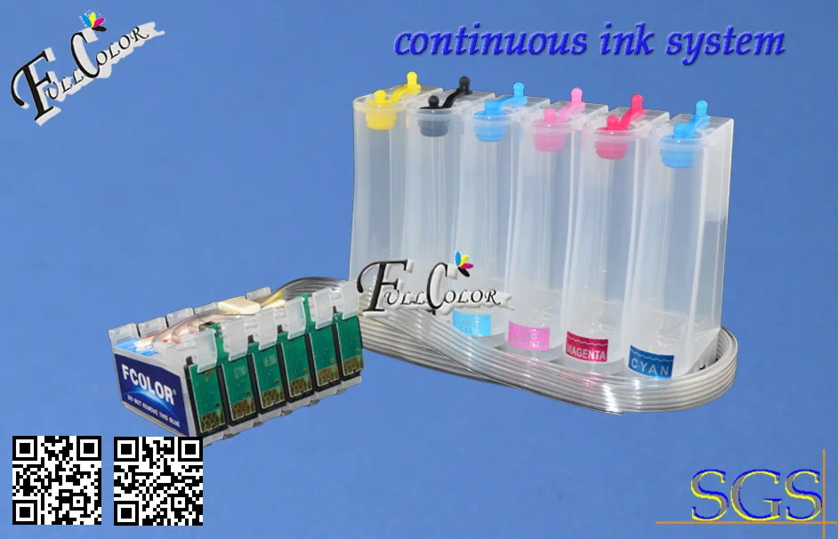 

T0821N Continous Ink Supply System for Epson T60 CISS with Reset Chip + 500ML Sublimation Ink / Color