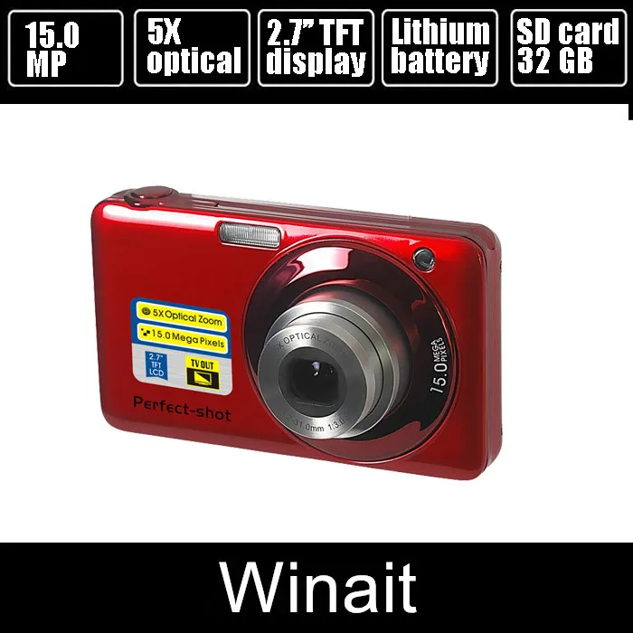 

New V600 20Mp Max 5X Optical Zoom 4X Digital Zoom Digital Camera 2.7" Screen 720P HD Video 9MP CMOS Sensor 800Mah Li-Battery