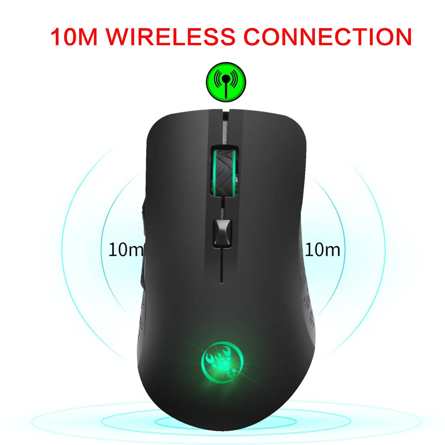 

Wireless Gaming Mouse 2.4GHz 2400DPI Optical USB LED Ergonomic Charging Mice
