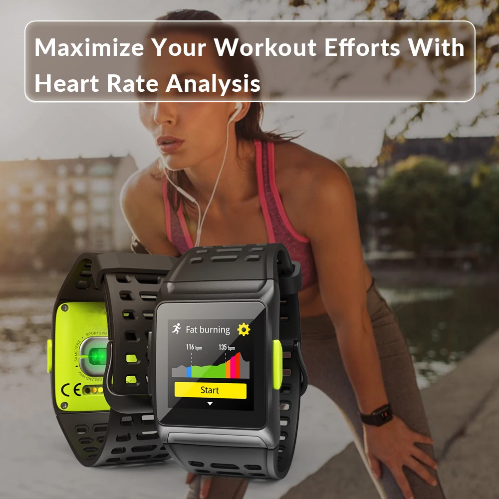 Смарт часы спортивные GPS IP67 Водонепроницаемый ips экран Multisport наручные для мужчин