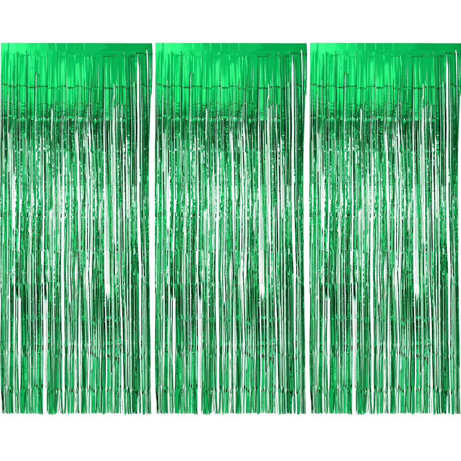 METABLE 3 пакет металлические занавески s, полоса фольги мерцающие шторы, дверь, окно украшение для дня рождения свадьбы Вечеринки(зеленый