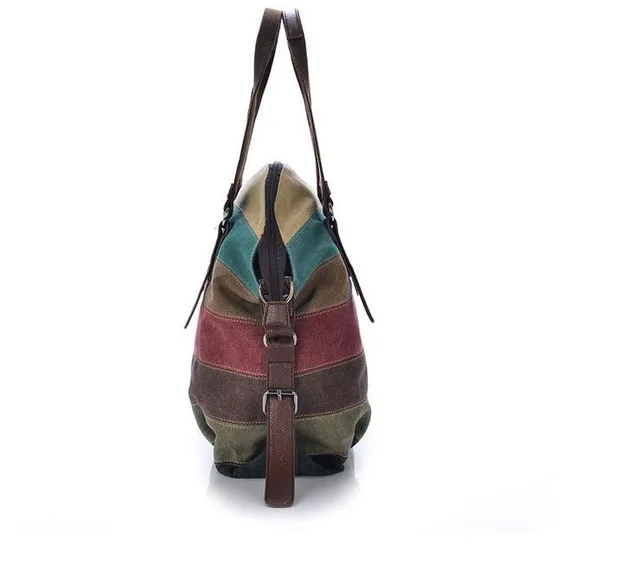 Buy OnlineSMOOZA Canvas Totes Striped Womens Handbag 2020 Patchwork Rainbow Shoulder Bag Fashion Female Casual  Crossbody Bag Sac a Main.