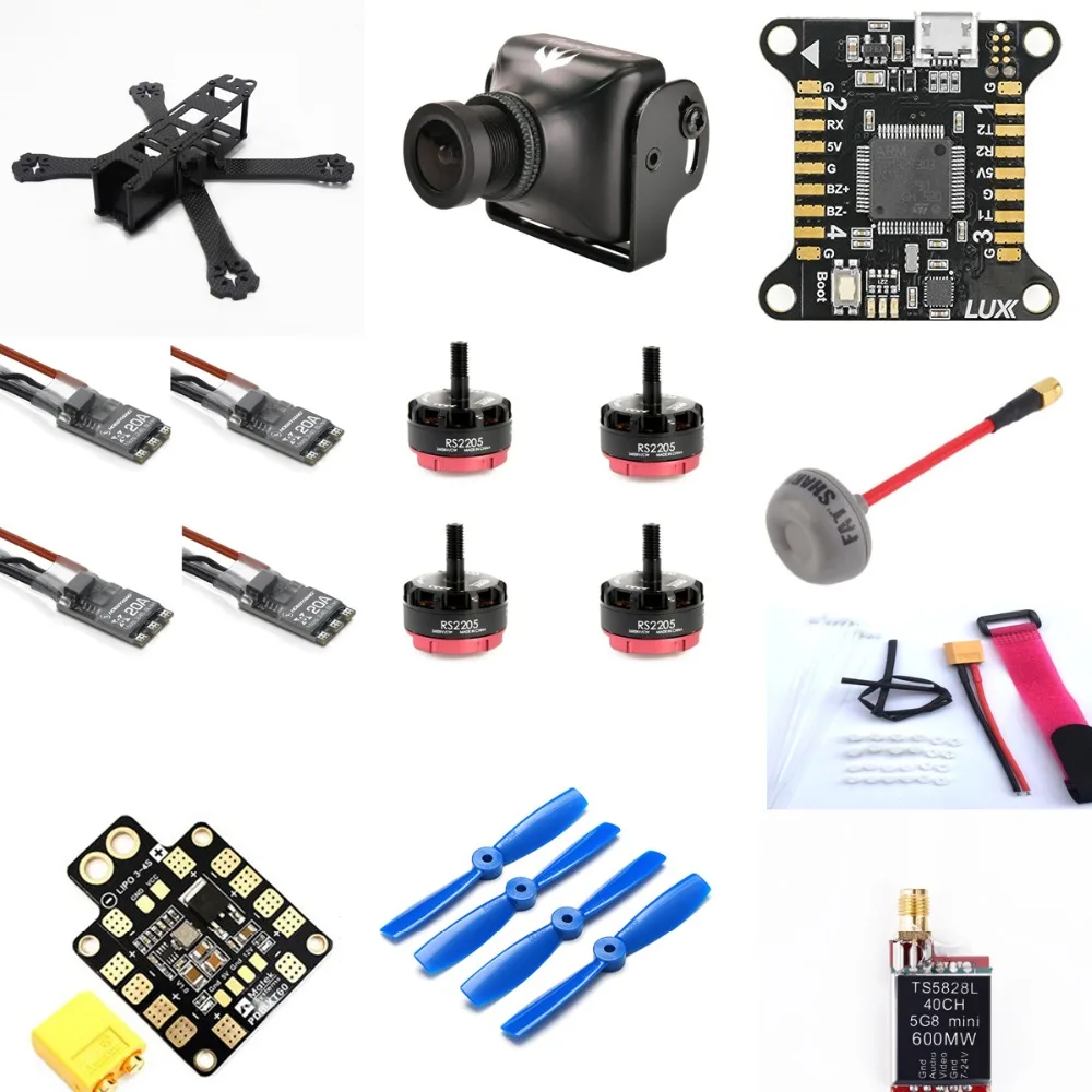FPV Racing Mini Drone QAV R 220 FPV Drone Frame Kit With Runcam Swift Camera Hobbywing