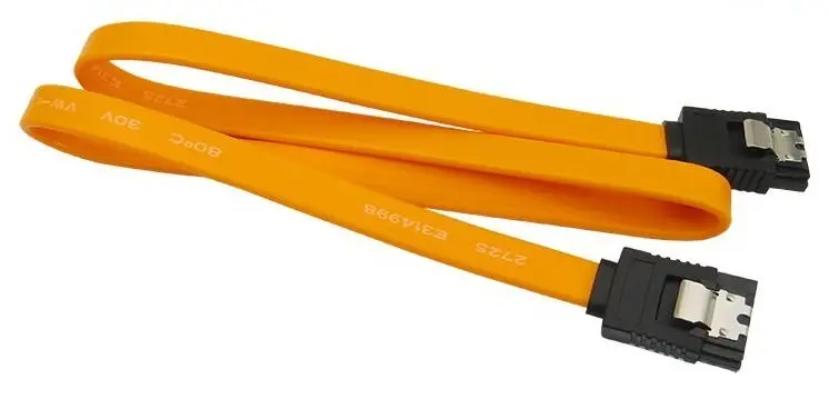 

2 PCS NEW 40cm SATA 2 high speed serial HDD data line yellow with shrapnel serial hard disk DVD connector cable