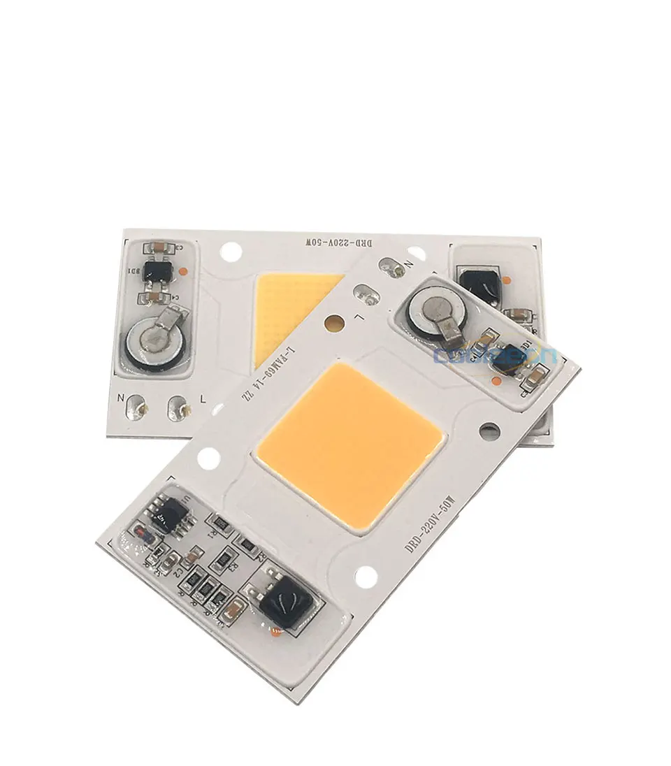 Full Spectrum COB LED Lamp 50W 95% RA 220V AC COB Chip Smart IC for Plant Frow Lights Floodlight Lighting Source Warm Cold White (6)