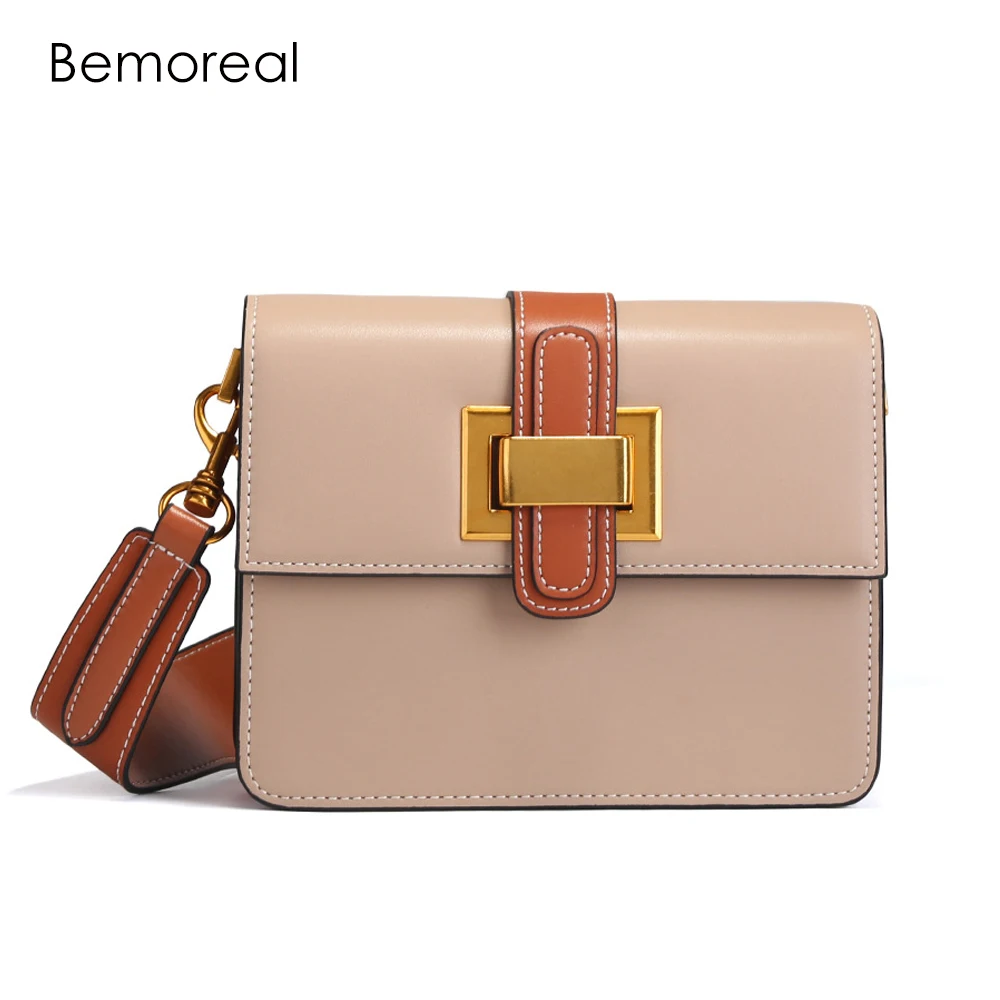 

Bemoreal brand casual shoulder bags for women small Messenger Bag fashion Split leather handbag female European crossbody bag