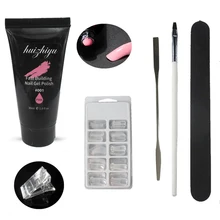 Сделай Сам быстрое наращивание ногтей строитель гель поли гель набор для наращивание ногтей наконечник для ногтей кристалл УФ гель ломтик Кисть акриловый гель для маникюра