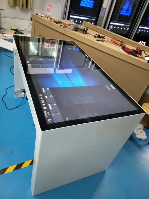 다목적 다기능 LCD 소셜 미디어 디스플레이 키오스크, 디지털 사이니지, 터치 스크린 디스플레이 모니터, 43, 49, 55 인치