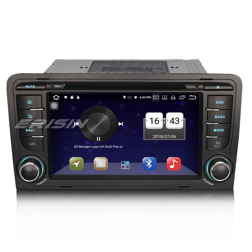 Perfect Erisin ES7327A 2 din Android 8.0 OBD 4GB RAM Car DVD GPS DAB for AUDI A3 Radio BT 0 Perfect Erisin ES7327A 2 din Android 8.0 OBD 4GB RAM Car DVD GPS DAB for AUDI A3 Radio BT 0