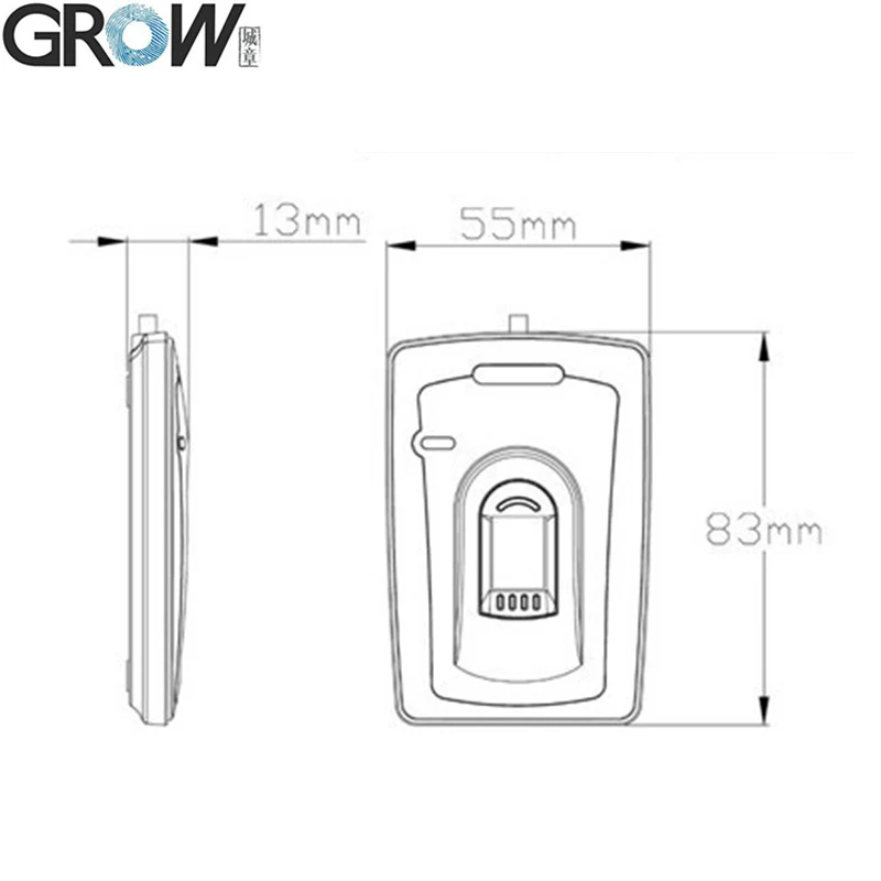 GROW R101S биометрический Настольный емкостный USB сканер для считывания отпечатков