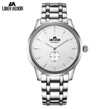 Liber Aedon Silver Stainless Steel Top Brand Luxury Mens Watch Anique Design Leisure Sport Quartz Classical Men Watches