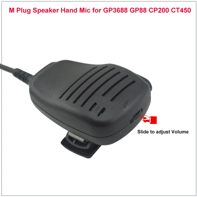 M Plug Speaker Microphone(Adjustable Volume on the Mic) for Motorola CP200 CT450 GP2000 GP88S Hytera TC-500 TC-700 PUXING PX-508 | Мобильные
