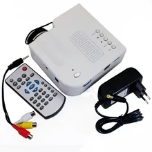 Горячие Продажи UC28 + Проектор HD 1080 P Мини СВЕТОДИОДНЫЙ Цифровой Игры Проекторы Мультимедиа Плейер Входы AV VGA USB SD HDMI