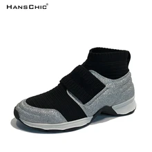 HANSCHIC 2018 Sroing New Arrival Silver Sequins Designer’s Special Womens Ladies Sneakers Shoes for Female 88881